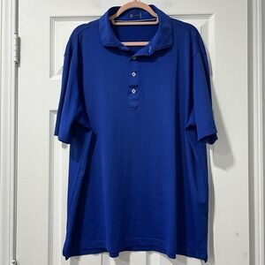 Stitch Men's Size Large Short Sleeve Polo Shirt Golf Business Blue Casual Top
